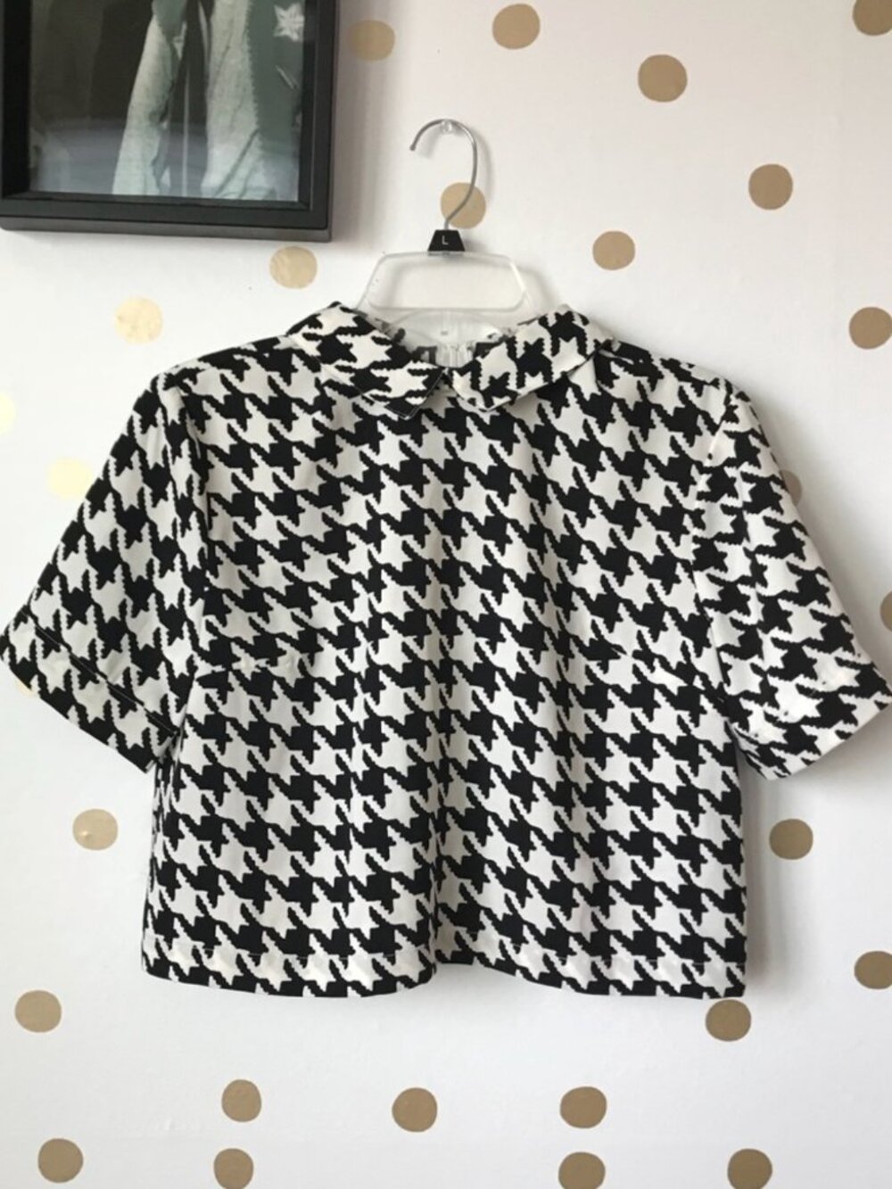Kendall & Kylie Houndstooth Print Top